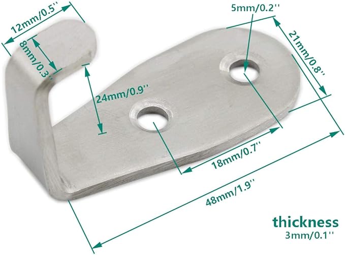 Stainless Steel Coat Hooks - Image 2