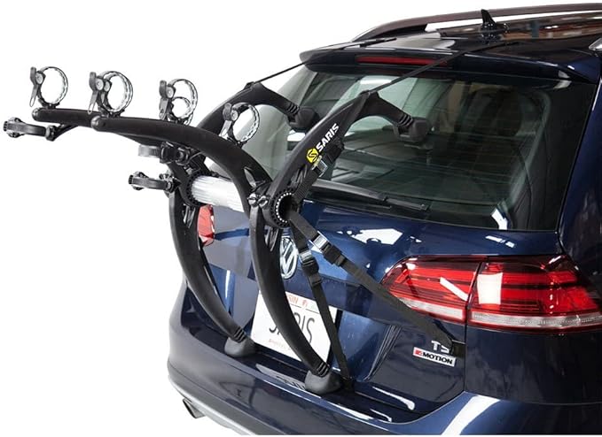 Saris Bones EX 3-Bike Trunk Rack Bicycle Carrier, Anti-Sway Straps, Fits Most - Image 2