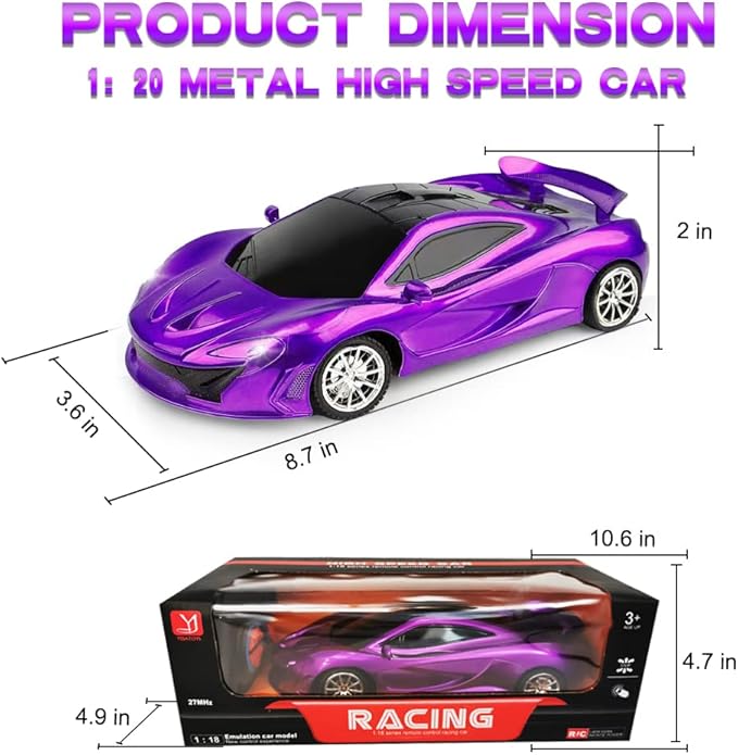 Remote Control Car for Girls, RC Sport Racing for Kids Hobby Toy, 2.4GHz - Image 6