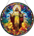 Christ Jesus Suncatcher, Stained Window Hanging - Nativity Scene Window Hanging Stained, Christmas Ornaments Home Xmas Decor, Christian Gift for Family Mom by 365CUSGIFTS