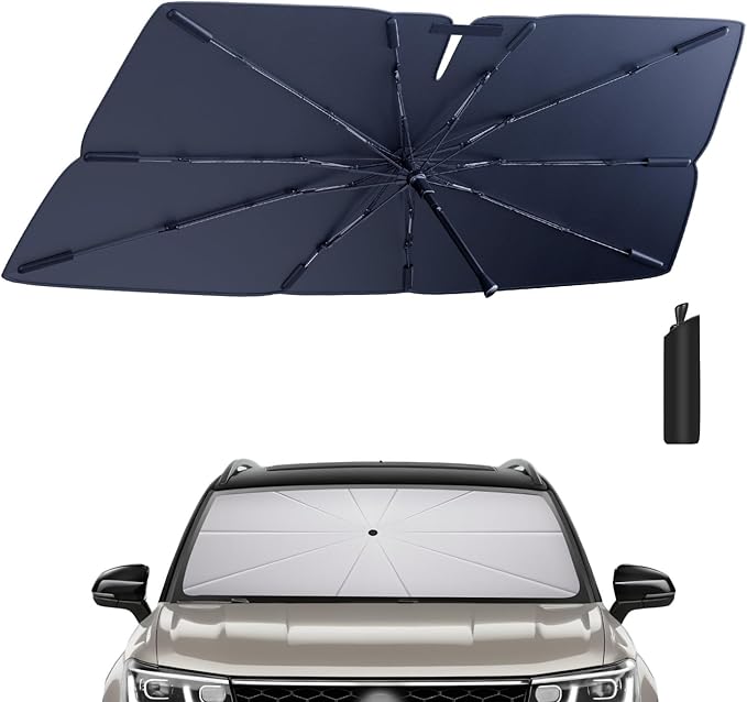 Windshield Sun Shade Umbrella for 2022-2025 Volkswagen VW Taos Accessories: by HIMUMOY