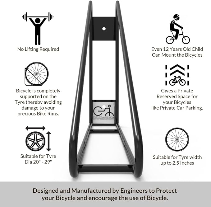 Bike Wall Mount Vertical Bike Hanger - Image 5