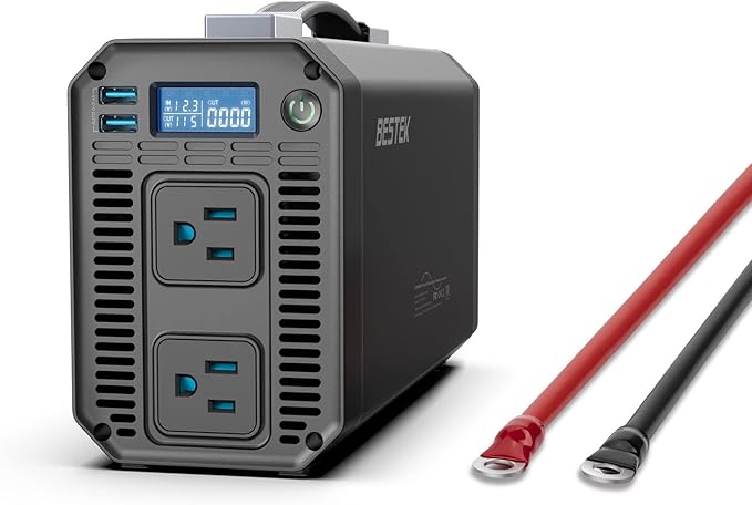 BESTEK 1200 Watt Power Inverter, 12V DC to 110V AC Car Inverter by BESTEK