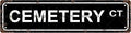 CEMETERY CT Space Vintage Metal Tin Sign License Plate Bar Cafe Garage Cave by Unknown