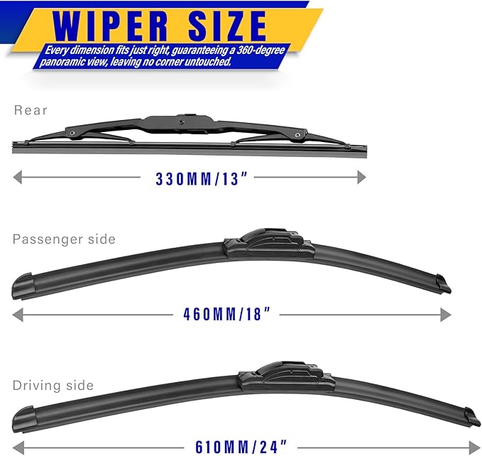 3 wipers Replacement for 2018-2020 2021 Chevy Equinox, Windshield Wiper Blades - Image 2