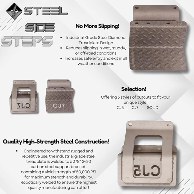 CJ5 Side Steps Compatible with Jeep © CJ Vehicles - Image 3