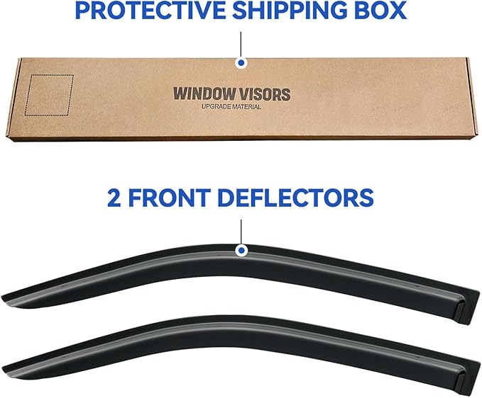Window Visors Rain Guards for 2005-2020 Nissan Frontier King Cab, Out-Channel - Image 5