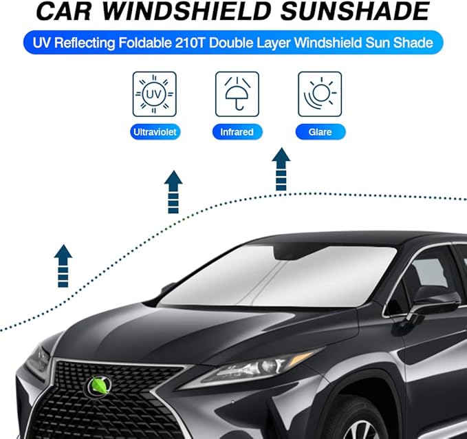 KUST Windshield Sun Shade for 2016-2022 Lexus RX 350 450h Accessories Sunshade - Image 2