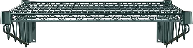 24" x 24" Green Epoxy Wire Wall Mount Shelf - Image 3