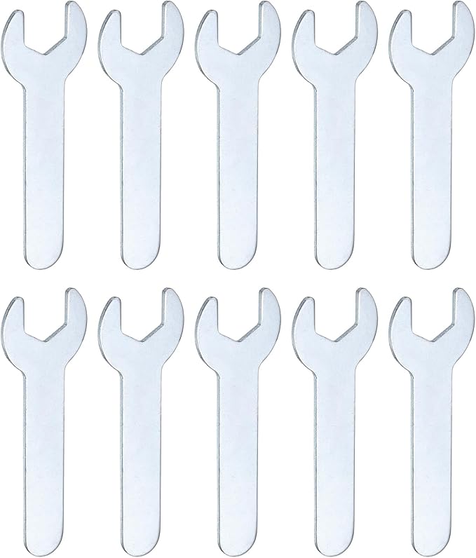 HARFINGTON 10pcs Small Wrench Open End Wrench 12x70x1.5mm Metric U-Shaped by HARFINGTON
