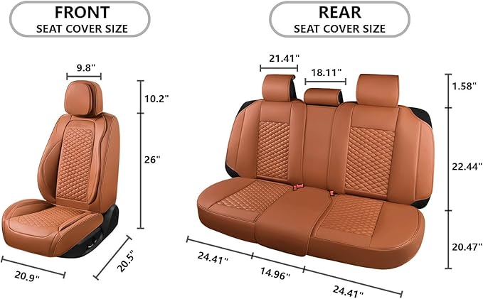 Car Seat Covers Full Set Leather Seat Covers Automotive Seat Covers Universal - Image 7