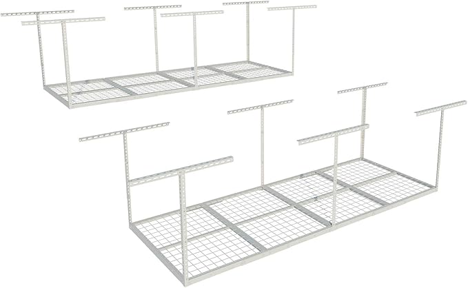 FLEXIMOUNTS 3x8 Overhead Garage Storage Rack, Adjustable Storage Organization by FLEXIMOUNTS