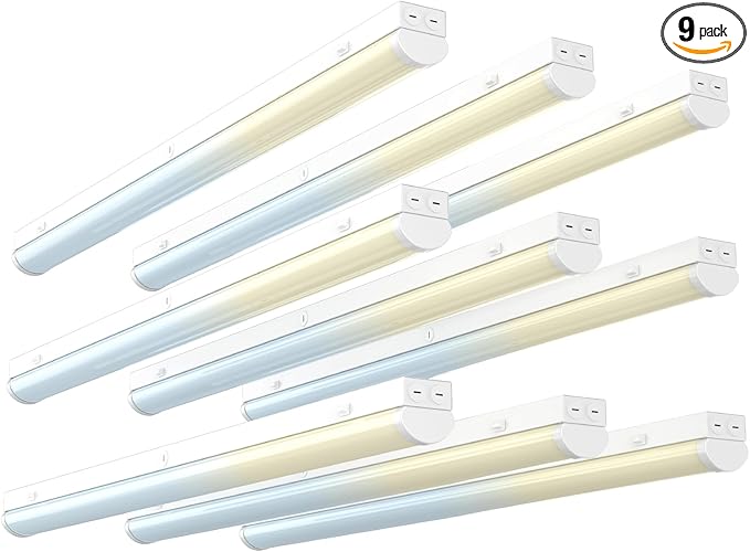 4FT LED Linear Strip Light, LED Shop Lights 40W/35W/30W Selectable, 4 Color by YPIILighting