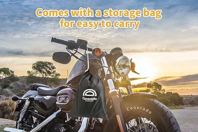 Motorcycle Cover Waterproof Outdoor 104 inches Length All Season Universal - Image 7