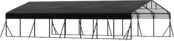 20 x 40 FT Metal Carport with Galvanized Steel Roof, Heavy Duty Metal Roof - Image 8