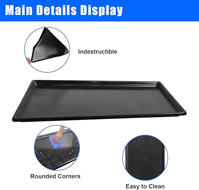 6 Pack Extra Large Oil Drip Pan, 35.4 x 24 x 1.6 in Oil Change Drain Pan - Image 3