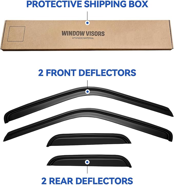 Window Visors Rain Guards for 1988-1999 Chevy/GMC C1500/ C2500/C3500/ K1500/ - Image 5