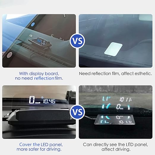 3D HUD Head Up Display Speedometer Digital Speed MPH Overspeed Alarm Fatigue - Image 6