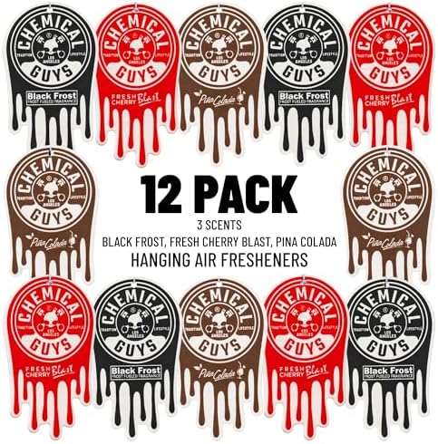 Chemical Guys, Hanging Air Fresheners, Variety 12 Pack, 3 Scent Assortment by ChemicalGuys