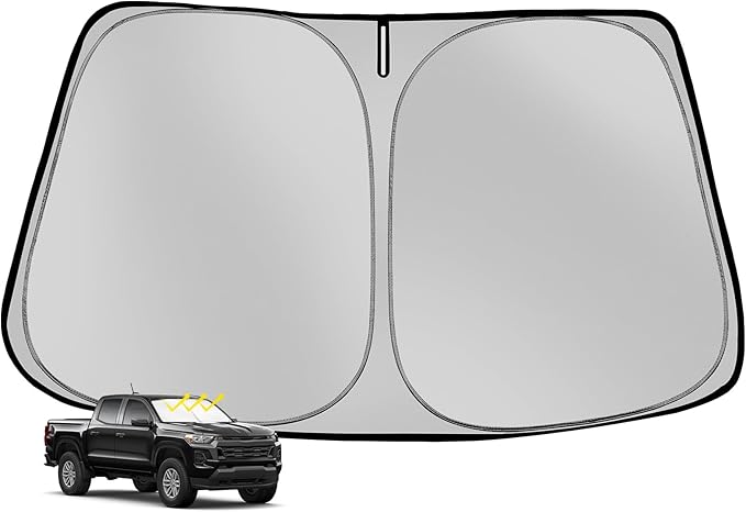 Windshield Sun Shade for 2023-2025 Che-vro-let/Chevy Colorado Foldable Sun by Fonowka