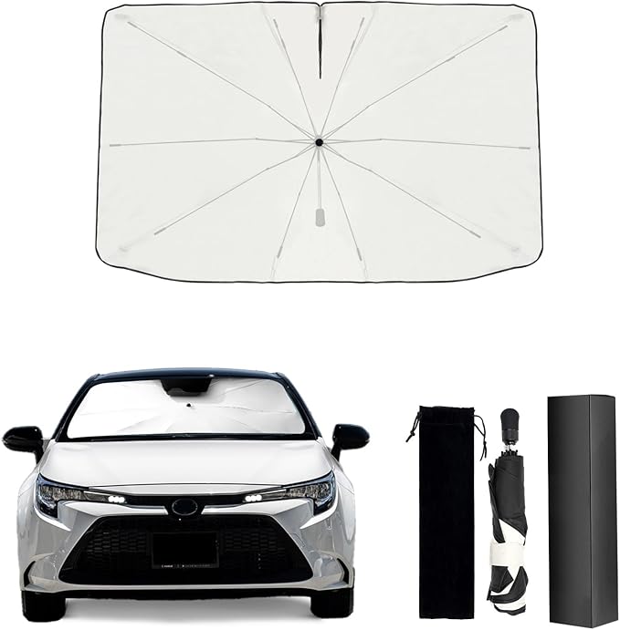 Umbrella Sunshade for Toyota Corolla Accessories 2025, Foldable Windshield by Raspillere