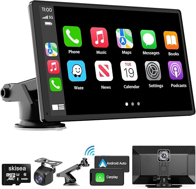 Portable Carplay Screen for Car, Android Auto Car Stereo, Car Audio Receivers by RLIERCI