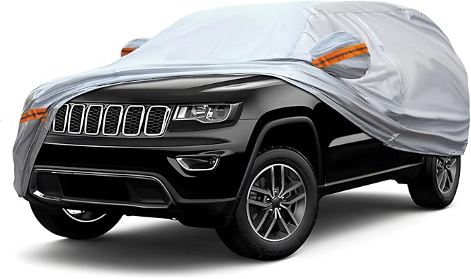 KEYOOG Fit for 188"-199" Length SUVs, 6-Layer Full Car Cover is All-Weather by KEYOOG