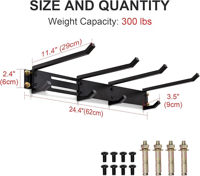 Folding Chair Storage Hangers Garage Wall Mounted, Heavy Duty Garden Tool - Image 6