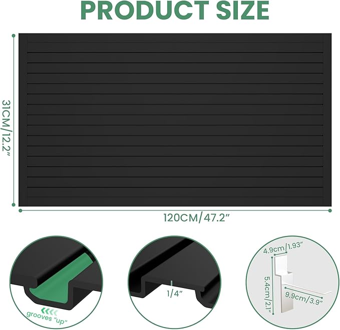 Slatwall Panel Wall Storage Systems, 4x8 ft Slat Wall Paneling Garage Wall - Image 3