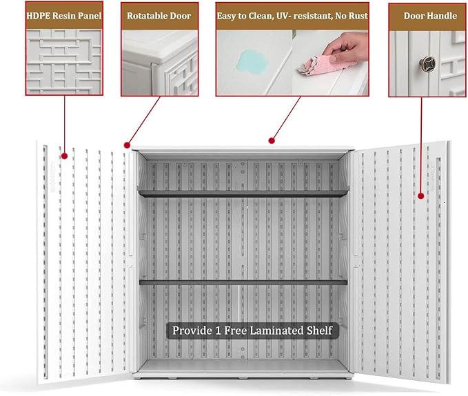 HOMSPARK Indoor/Outdoor Storage Cabinet - Image 8