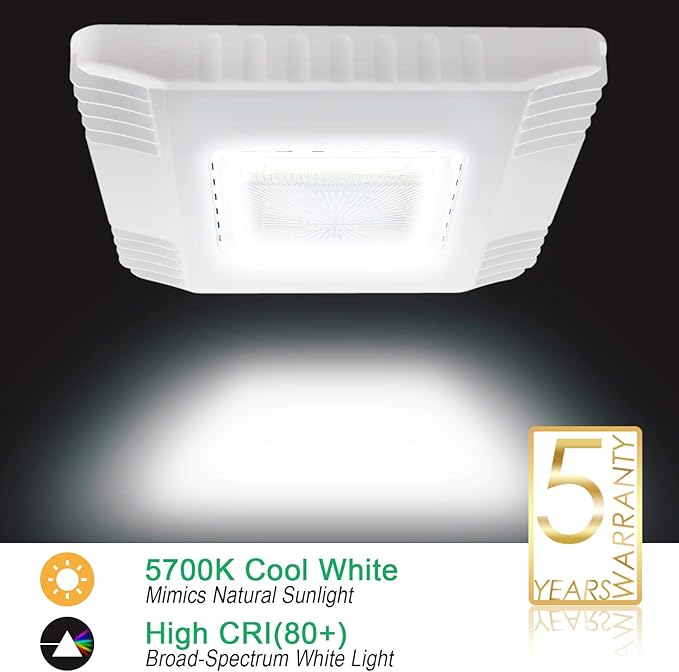 OSTEK LED Gas Station Canopy Light, 150W Carport Ceiling Light 5700K, Outdoor - Image 2