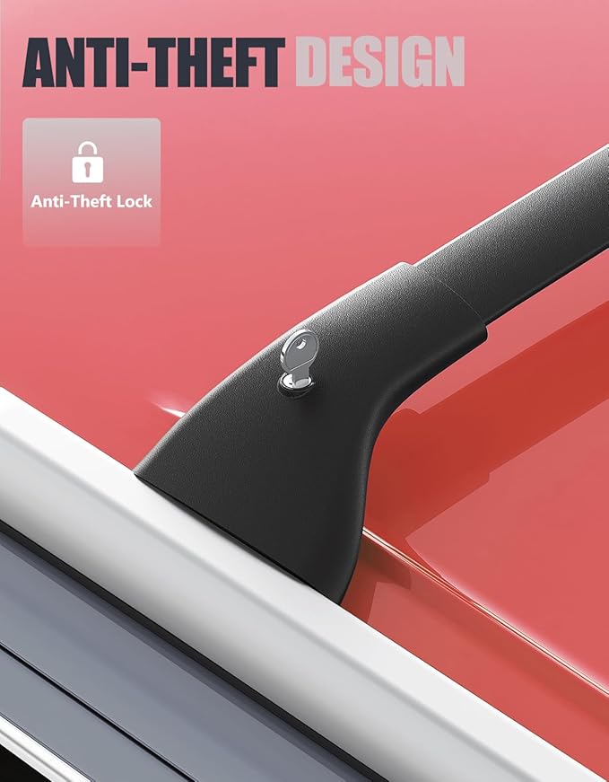 KINGGERI Lockable 220lbs Roof Rack Cross Bars Compatible - Image 5