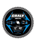 CRALY 12 Inch 60 Teeth Steel and Ferrous Metal Cutting Circular Saw Blade by CRALY
