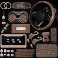 25PCS Bling Car Car Accessories Set,15 Inch Steering Wheel Cover,Shiny License Plate Frame,Center Console Cover and Rearview Mirror Set and Other Car Accessories(Champ) by JINGSEN