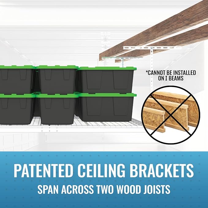 2-Pack 4 x 8 MonsterRax Overhead Garage Storage Rack, Ceiling Racks - Image 7