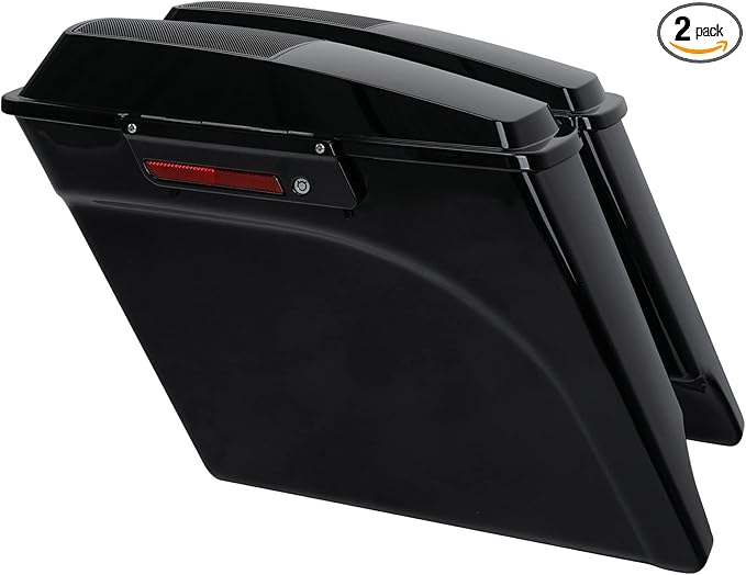 XFMT 5" Stretched Saddlebags Extended Saddle Bags W/ 6x9 Speaker Llids Black by XFMT