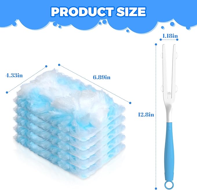 Duster Refills Compatible with Swiffer Heavy Duty Duster Refill, 1 Handle+10 - Image 2