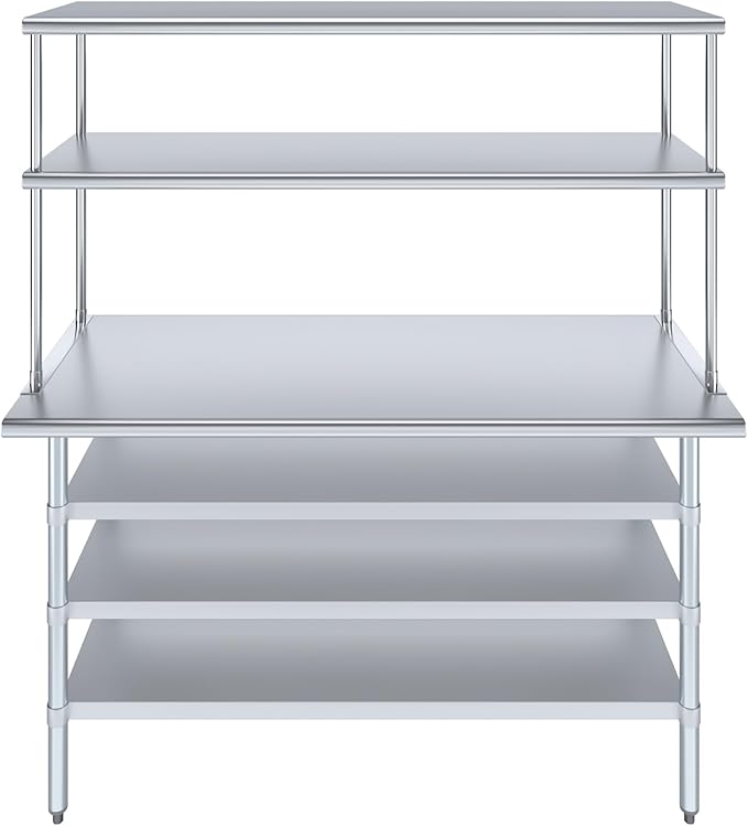 Amgood 24" x 60" Stainless Steel Work Table - Image 2