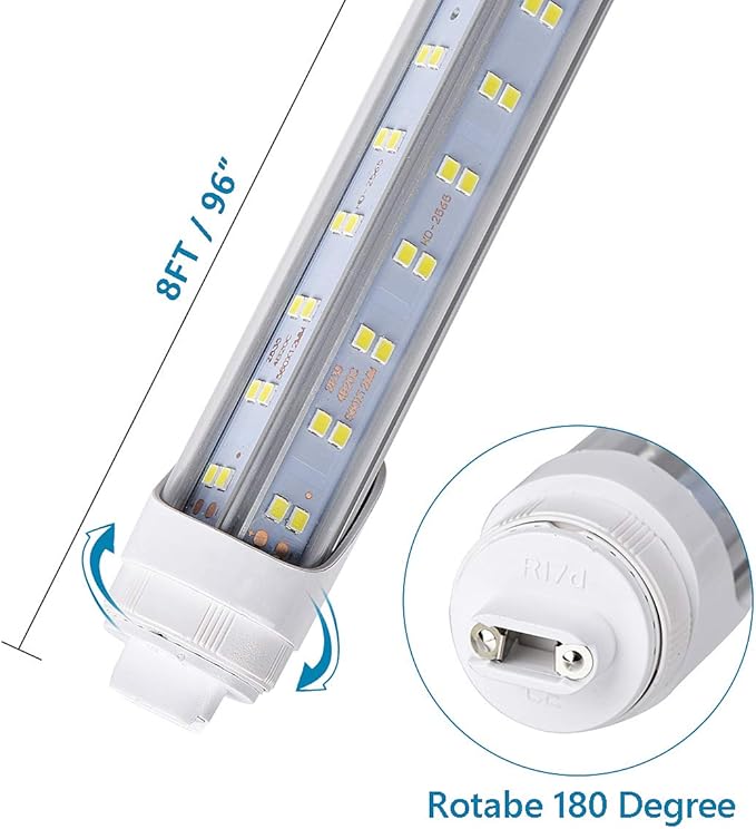 Generic 10 Pcs, 8ft R17D LED Tube Light, F96 t12 HO 8 Foot Led Bulbs, 100-277V - Image 4