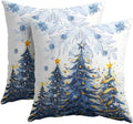 Christmas Tree Throw Pillow Covers 24x24 Set of 2 Winter Snowflake by Trongr