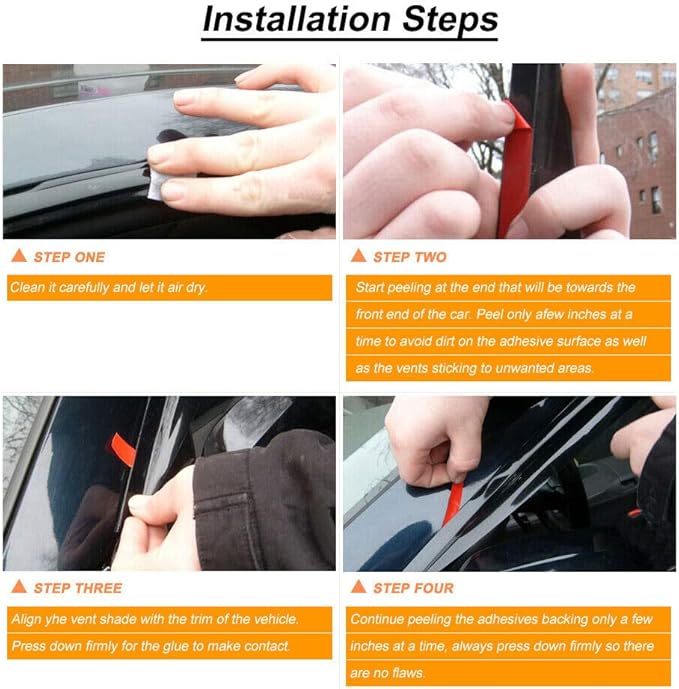 Smoke Sun/Rain Guards Window Visor Compatible - Image 7