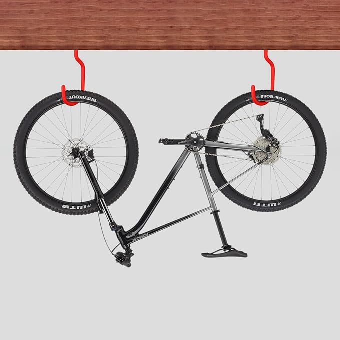 SMARTOLOGY Bike Storage Hook, Bike Hanger, Rubber Coated Heavy Duty Large Screw - Image 5