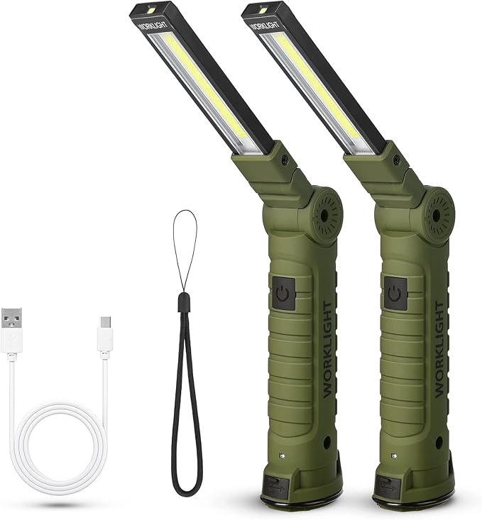 Suranew LED Worklight Flashlight, COB Rechargeable Work Lights by Suranew