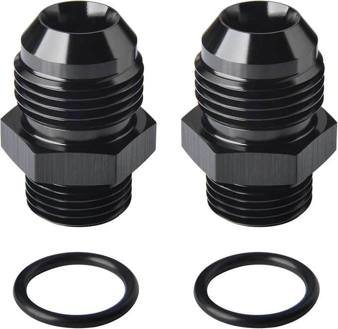 12AN Male Flare to 10AN ORB O-ring Boss Fuel Pump Rail Adapter Fitting Aluminum by Podavelle