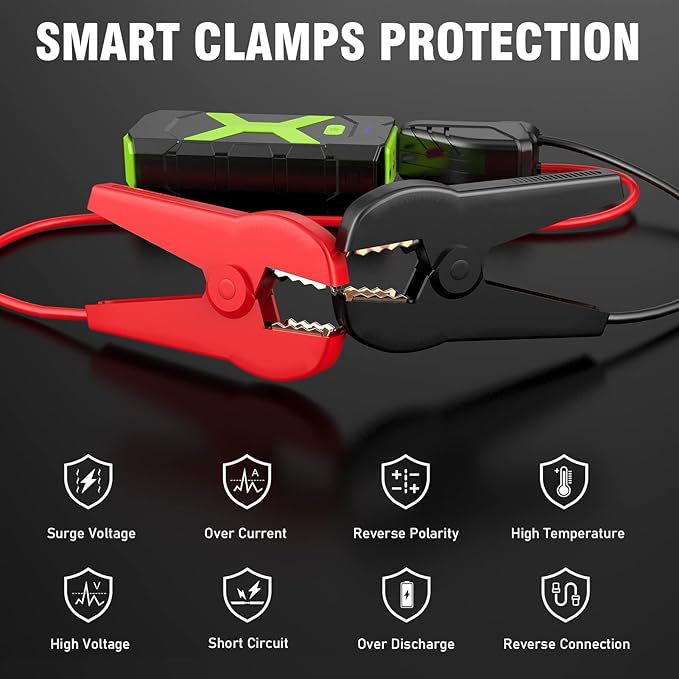 BOOKOO Jump Starter 2000A for Car/Boat/Lawnmower Portable 12V Car Battery Jump - Image 5