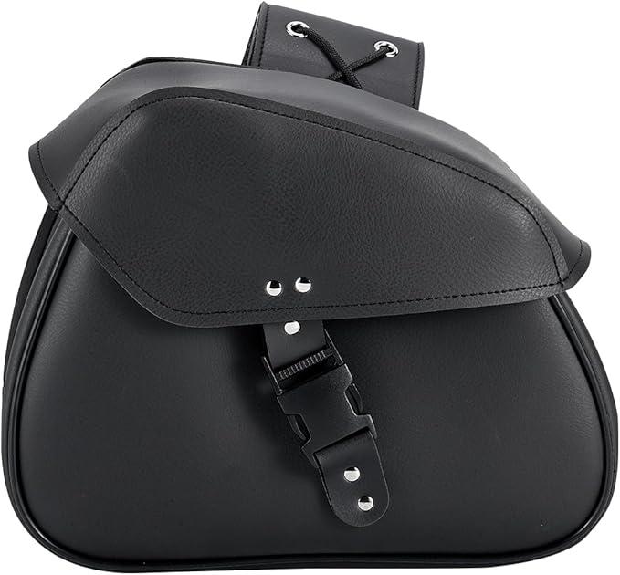 Motorcycle Saddle Bags Synthetic Leather Luggage Bag Waterproof Throw Over - Image 9