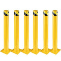 Safety Bollard 6 Packs, 36 Inch High Heavy-Duty Yellow Safety Bollard Steel by Towallmark