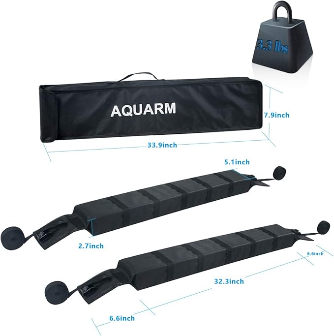 Kayak Roof Rack Pads Deluxe Upgrade Universal Car Soft Roof Rack - Image 2