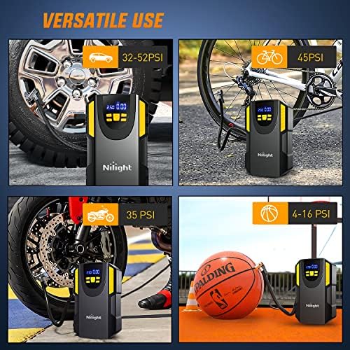Nilight Digital Tire Inflator Portable Air Compressor w/Pressure Gauge