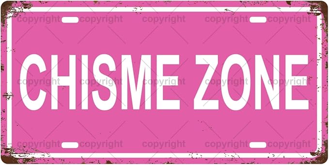 CHISME ZONE Space Vintage Metal Tin Sign License Plate Bar Cafe Garage Cave by Unknown